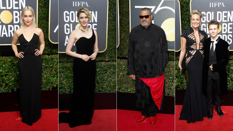 Illustration for article titled Every Look From the Golden Globes Red Carpet, Brought to You by Sexual Harassment and the Color Black